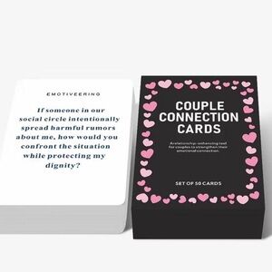 Target Couple Connection Cards - Black & Pink